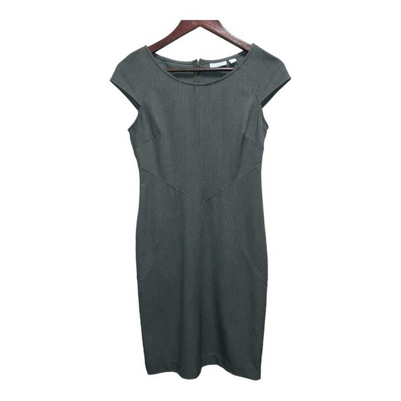 Cap sleeve gray dress by New York & Company.   Size 2 - Picture 2 of 3